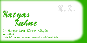 matyas kuhne business card